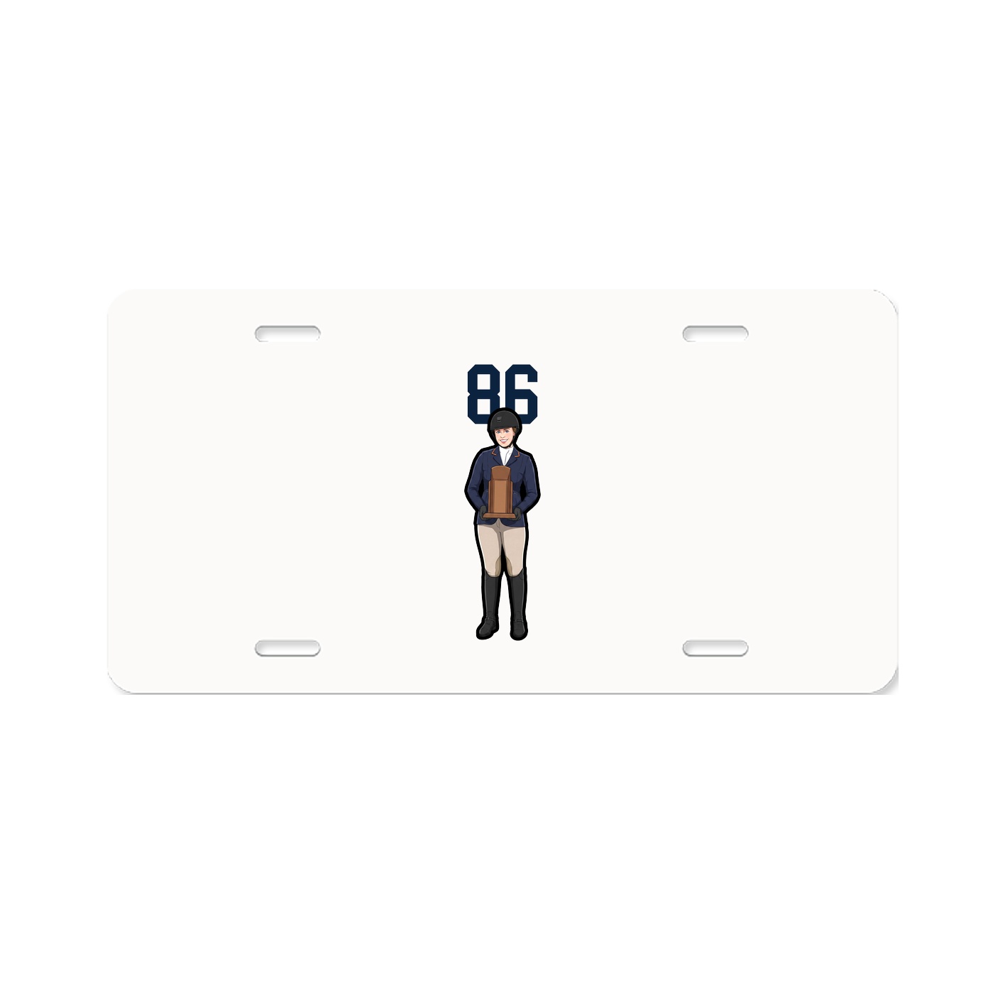License Plate — Number Top in Classic
