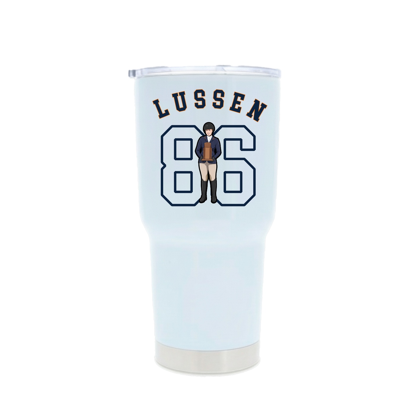 30oz Stainless Steel Tumbler — Shirsey Arch in White