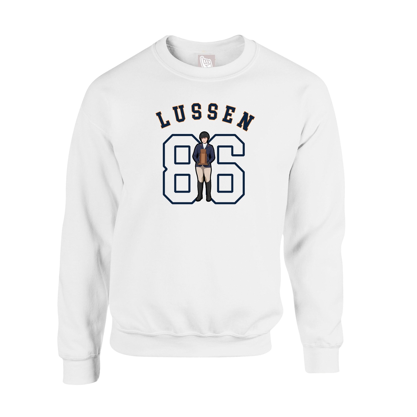 Fleece Crew — Shirsey Arch in White