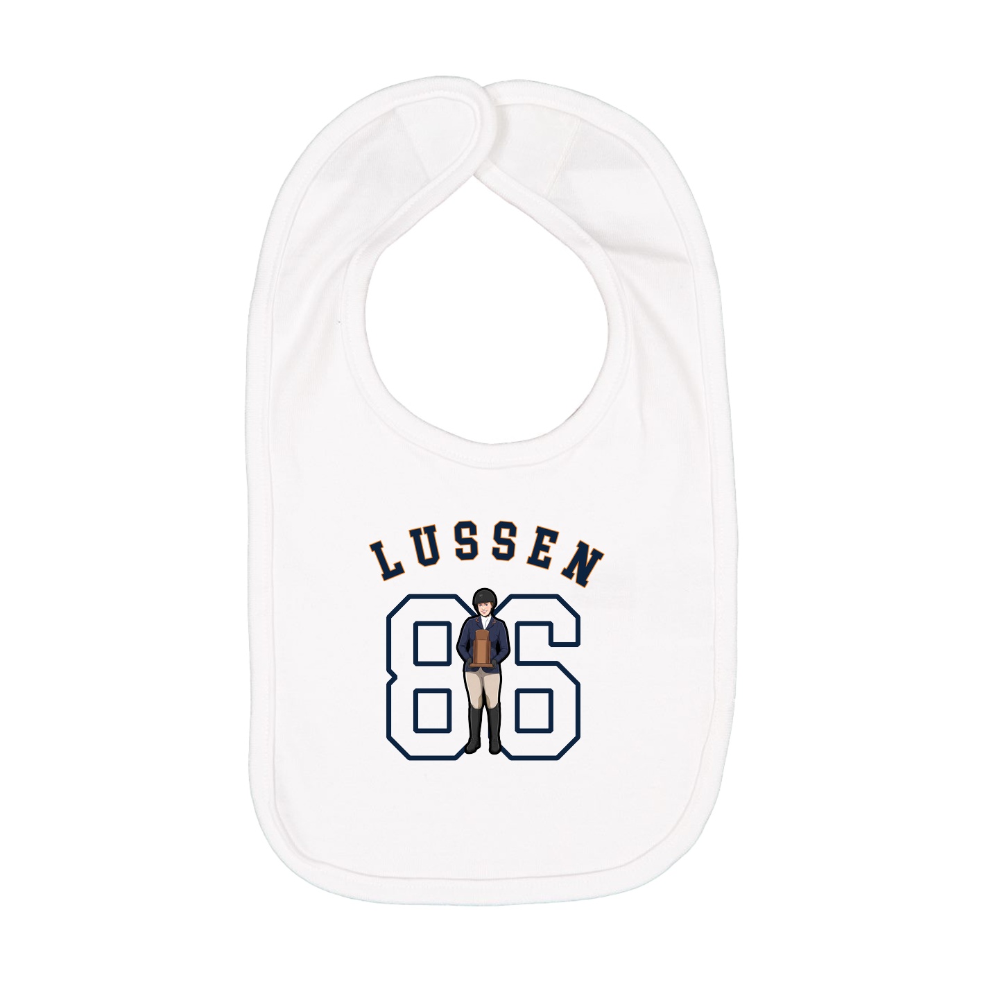 Infant Bib — Shirsey Arch in White