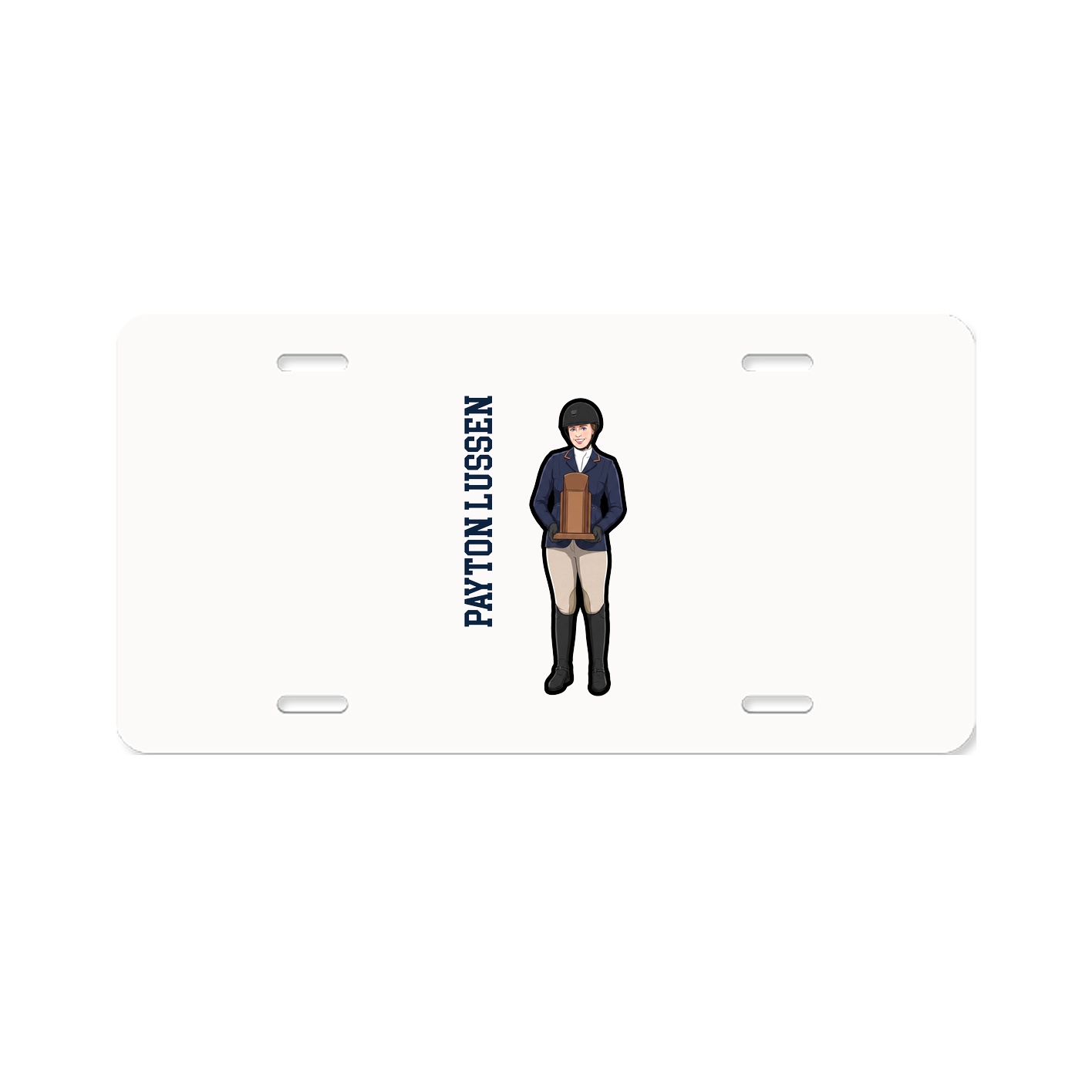 License Plate — Name Vertical in Classic