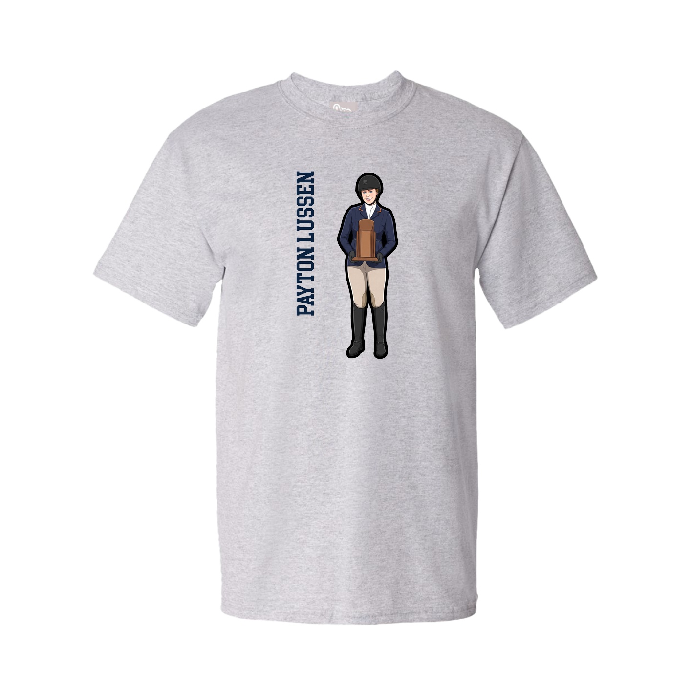 Tee — Name Vertical in Grey