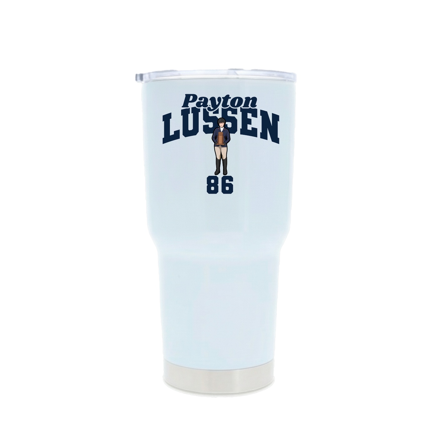 30oz Stainless Steel Tumbler — Signature Arch in White