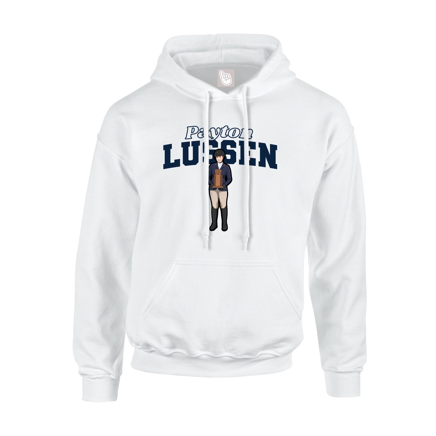 Hoodie — Name Arch in White