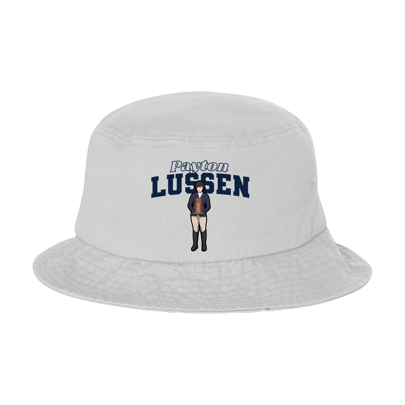 Bucket Cap — Name Arch in White