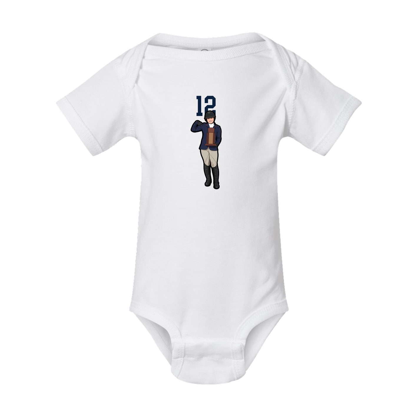 Baby Onesie — Number Top in White