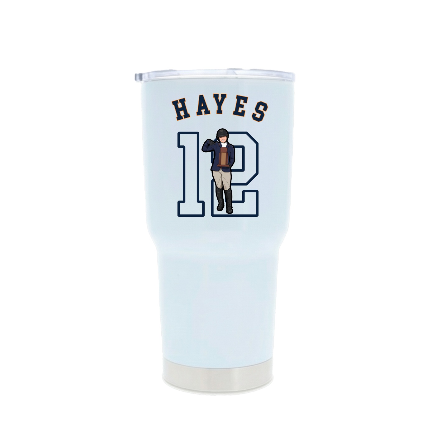 30oz Stainless Steel Tumbler — Shirsey Arch in White