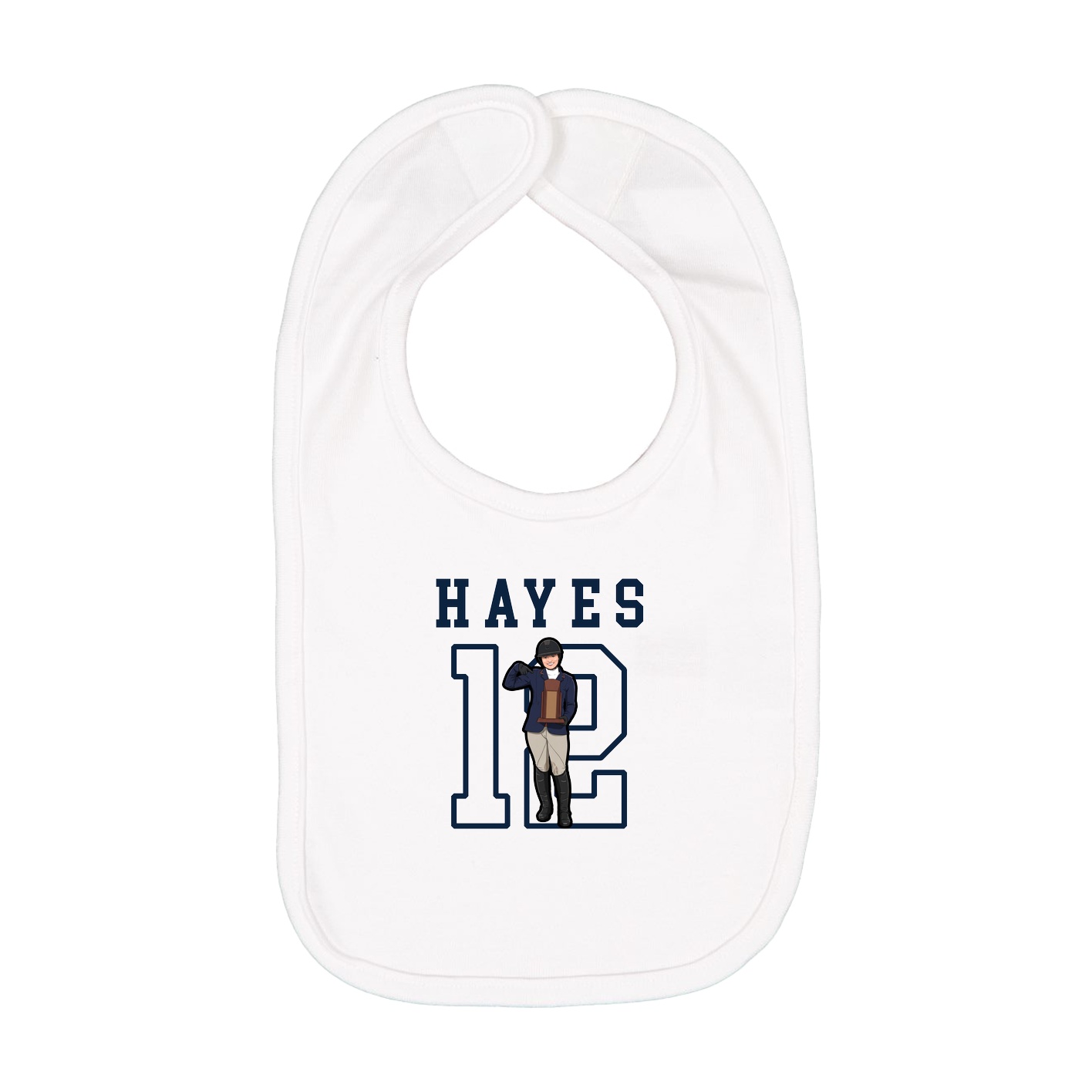 Infant Bib — Shirsey in White