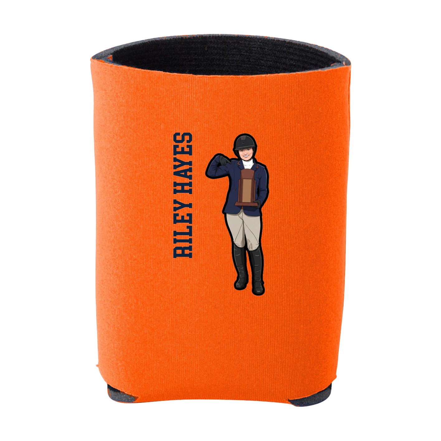 Can Holder — Name Vertical in Orange