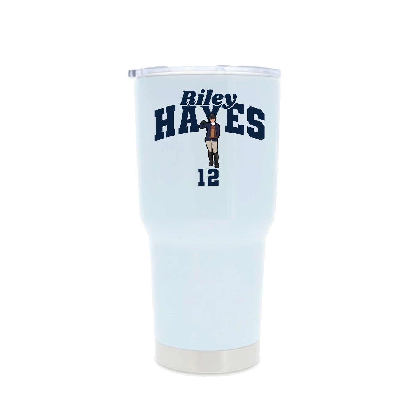 30oz Stainless Steel Tumbler — Signature Arch in White