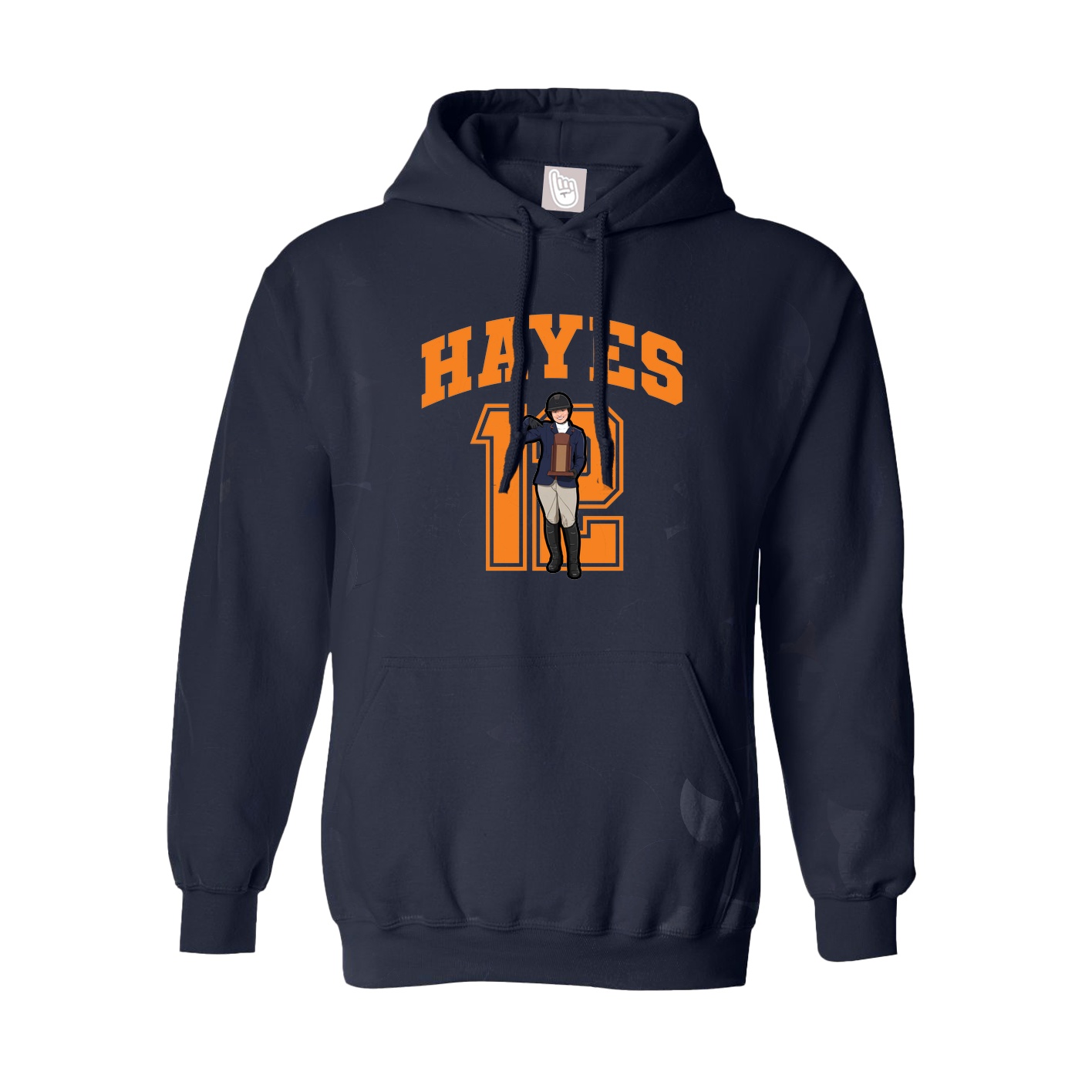 Hoodie — Number in Navy