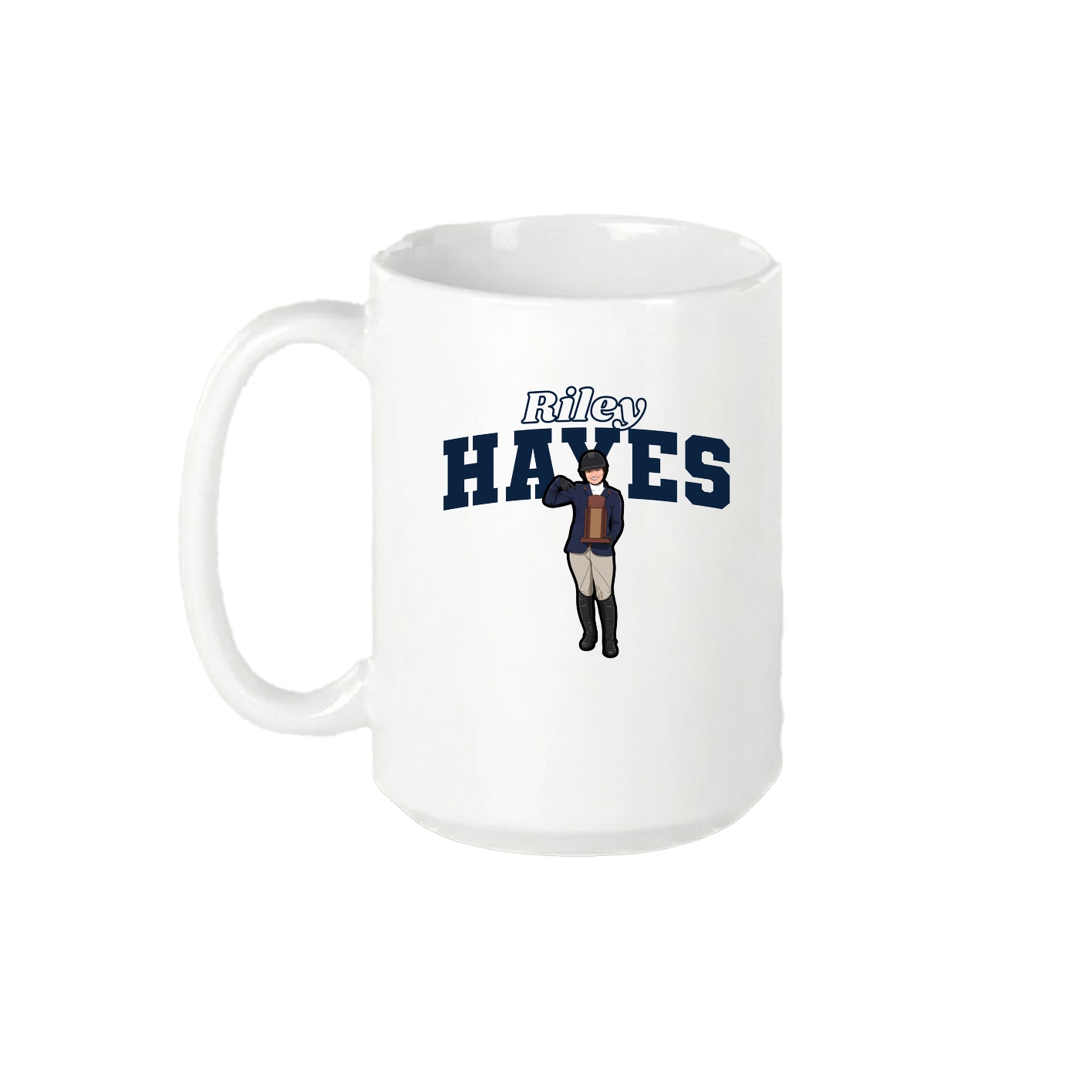 15oz Coffee Mug — Name Arch in White