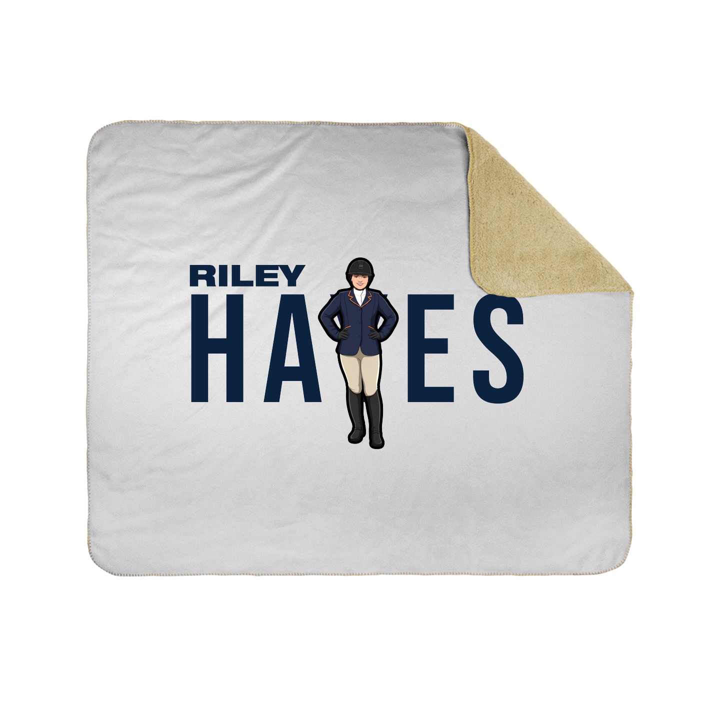 Throw Blanket — Player Name in White