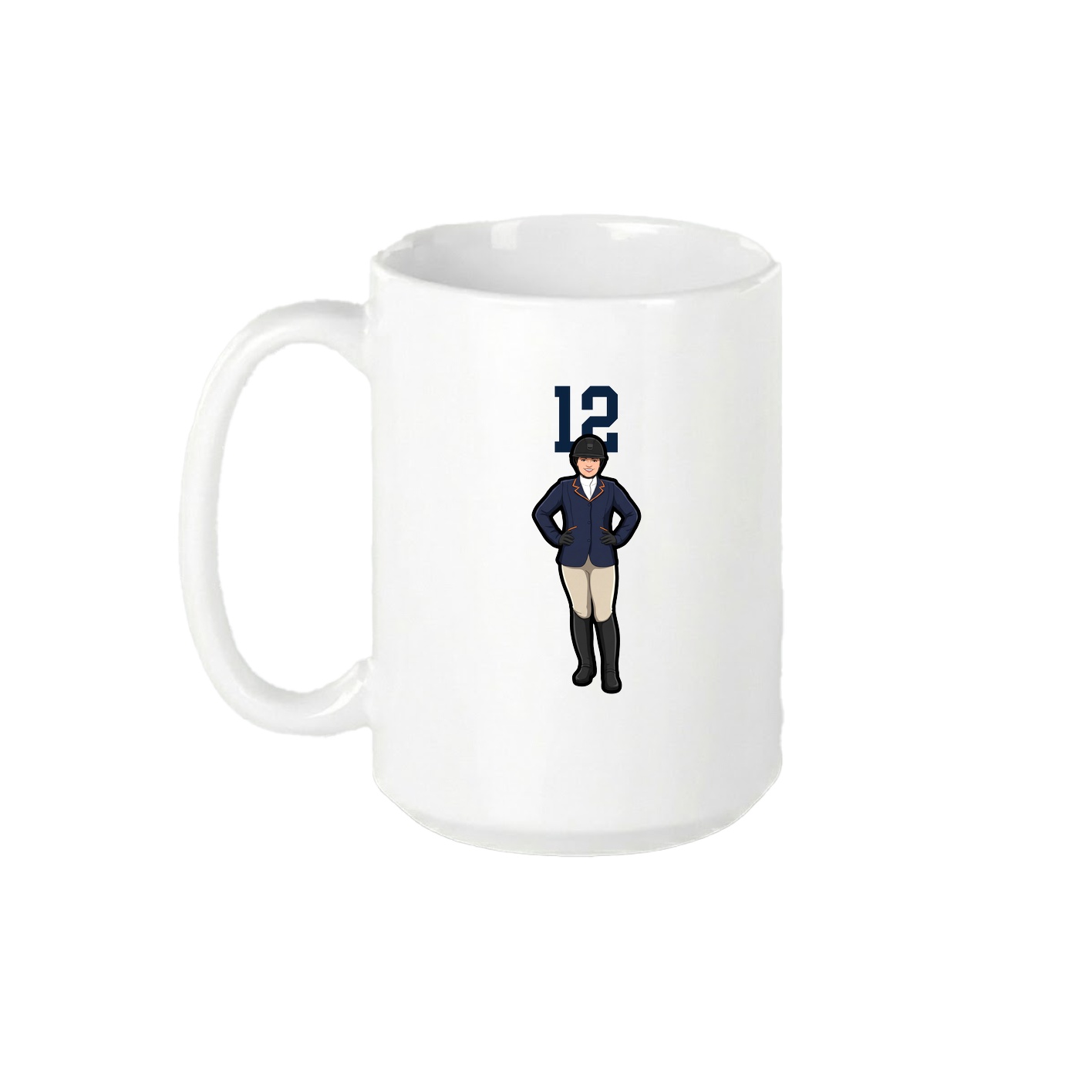 15oz Coffee Mug — Number Top in White