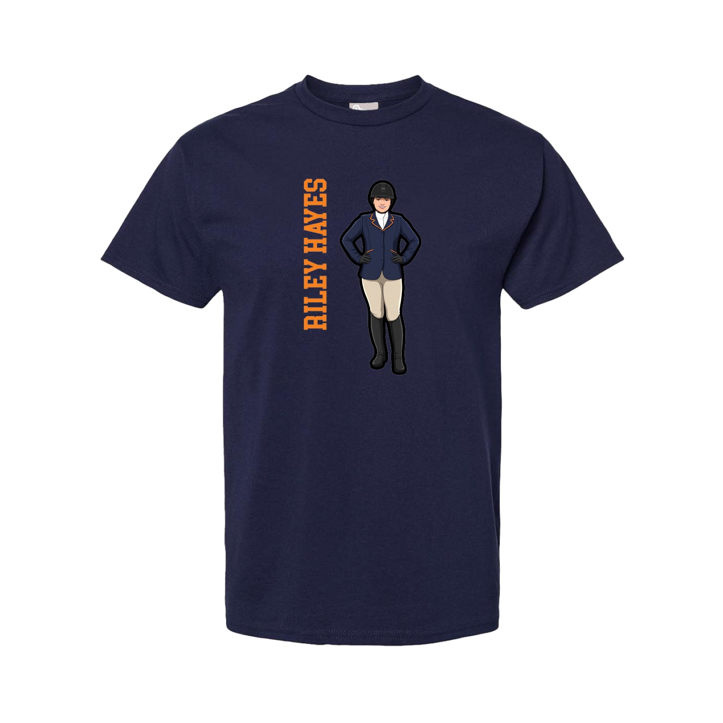 Tee — Name Vertical in Navy