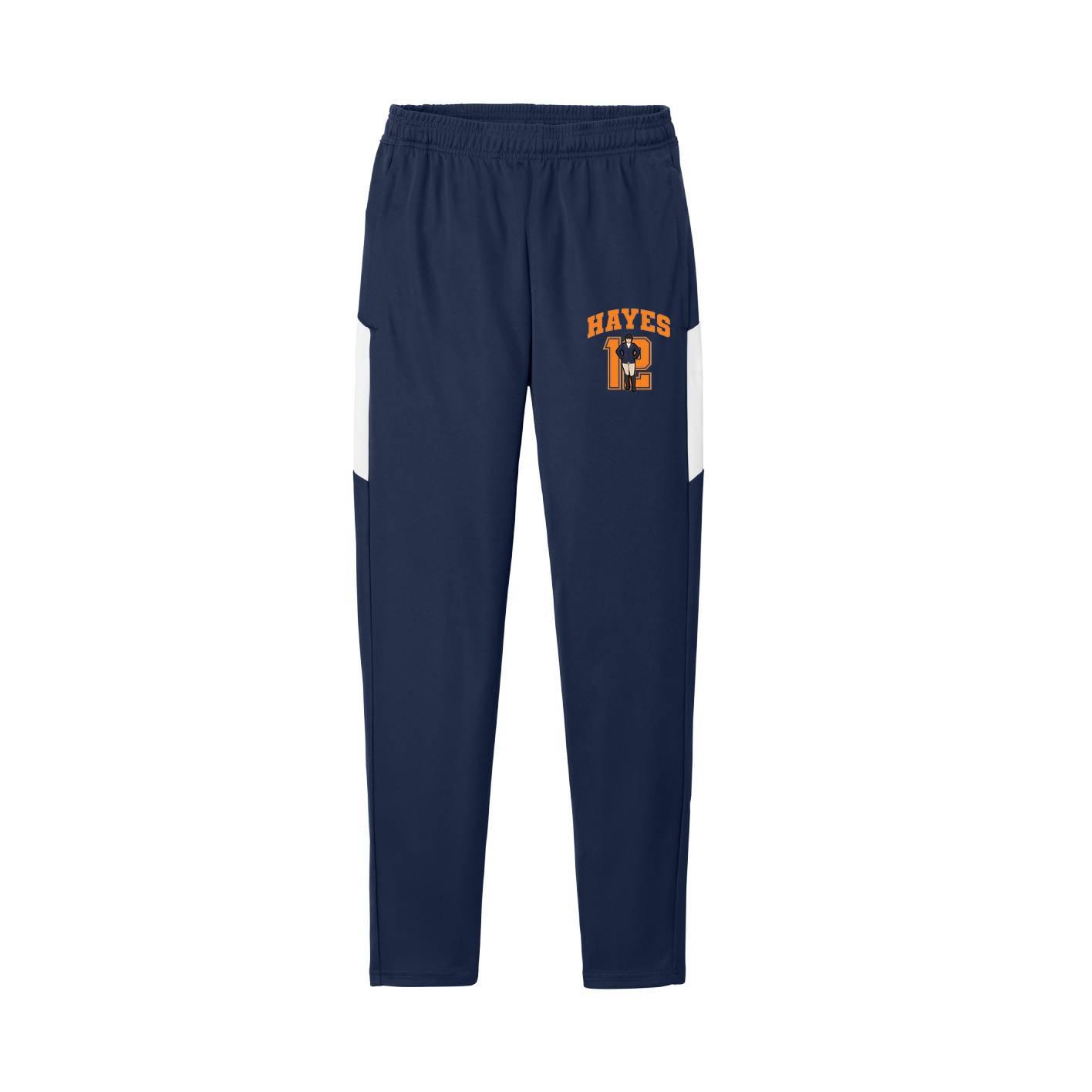 Team Travel Pant — Number in Navy/White
