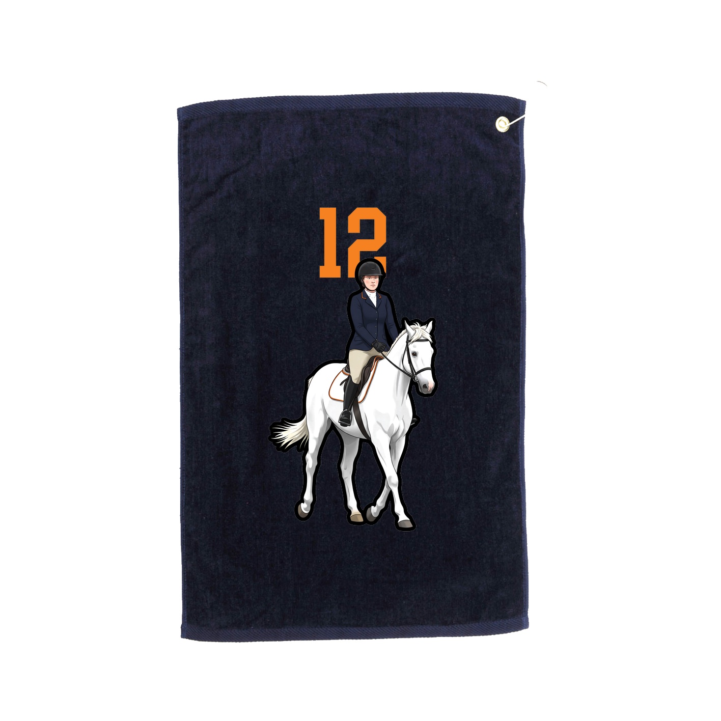 Golf Towel — Number Top in Navy
