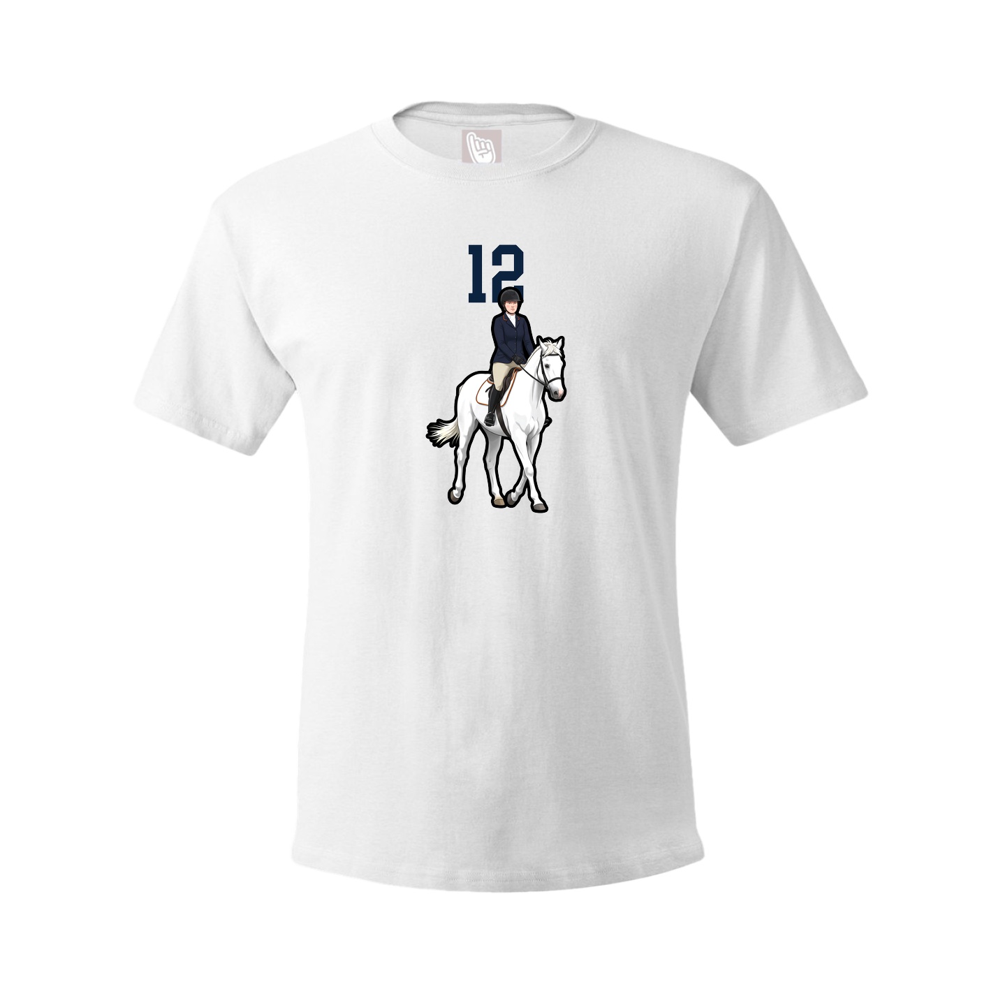 Youth Tee — Number Top in White