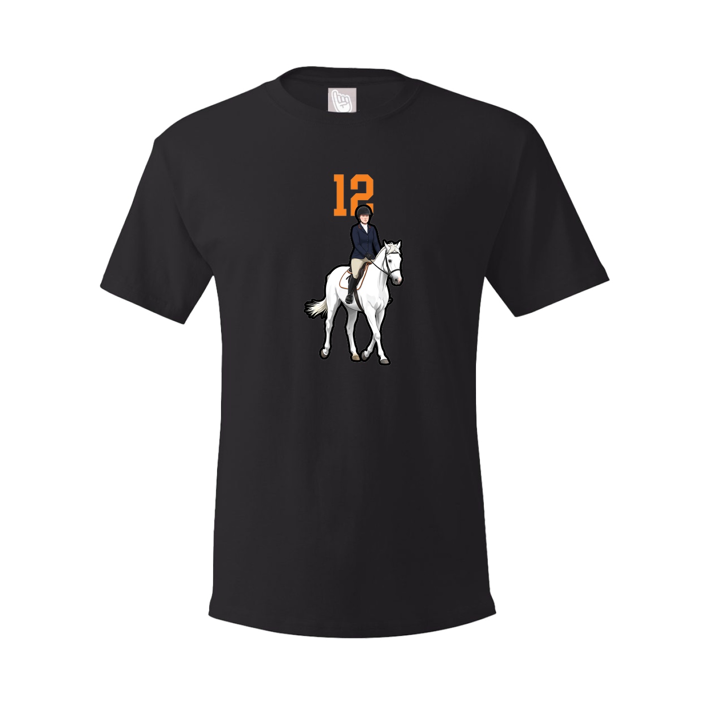 Youth Tee — Number Top in Black
