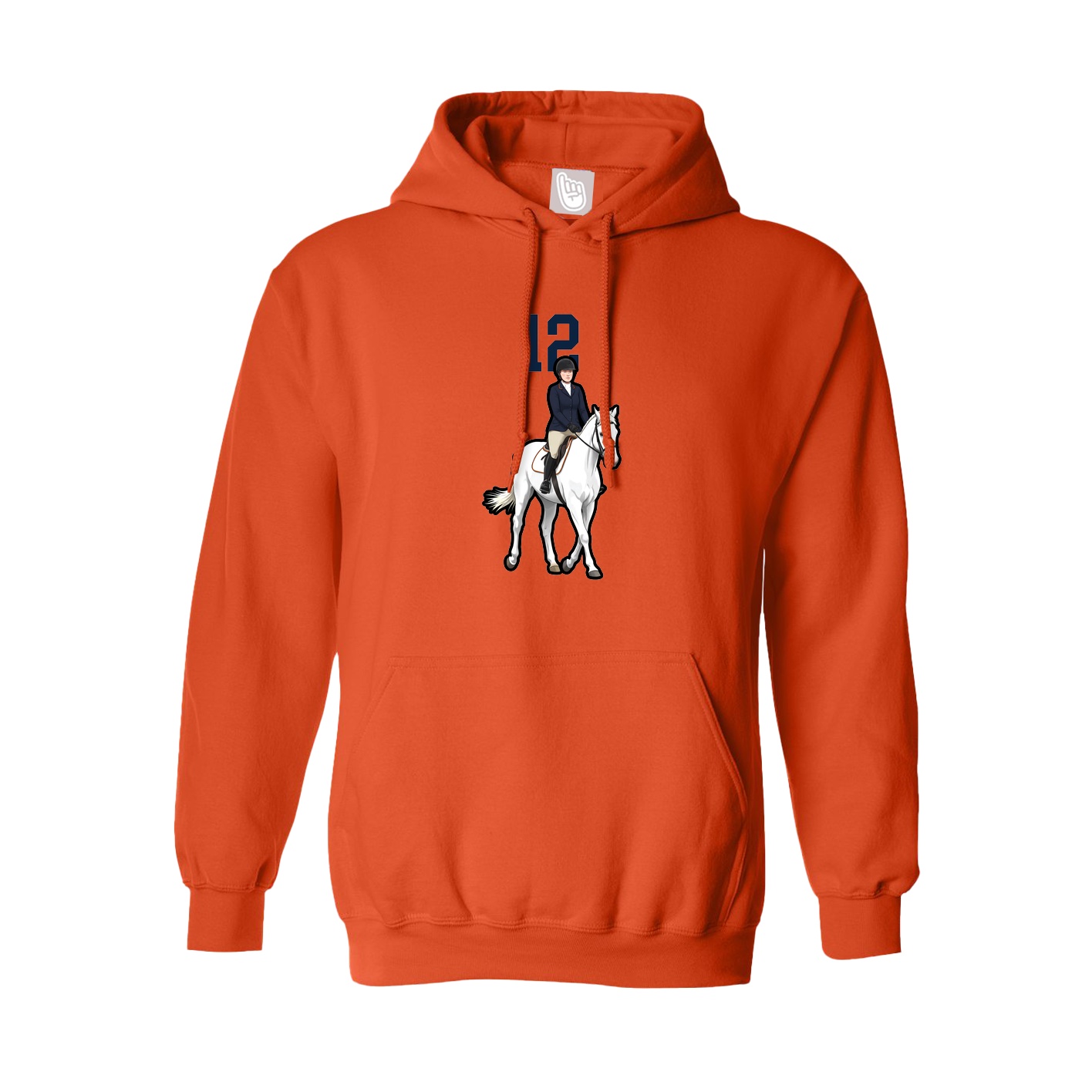 Hoodie — Number Top in Orange