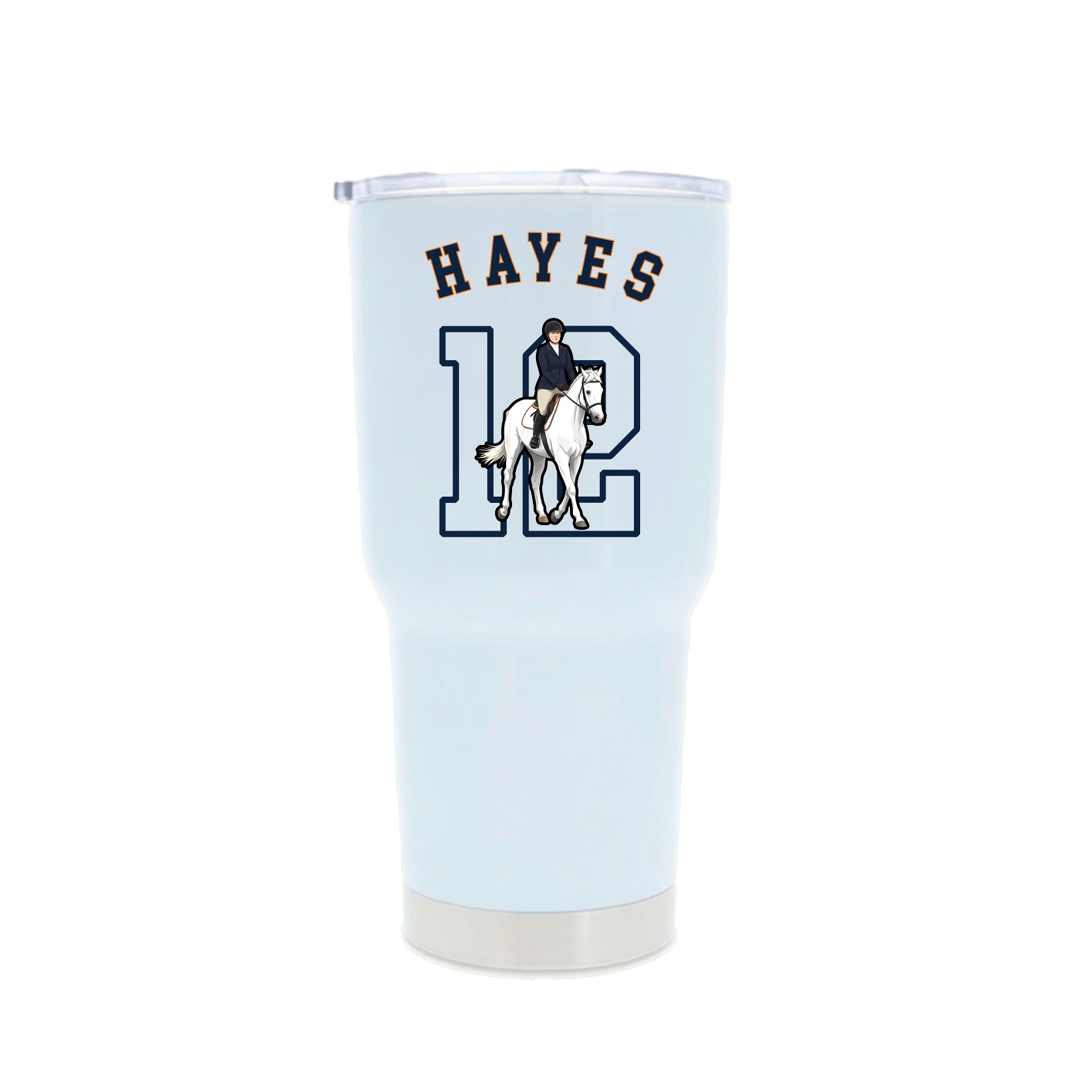 30oz Stainless Steel Tumbler — Shirsey Arch in White