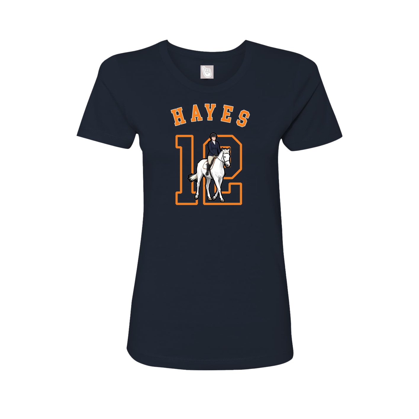 Fitted Women's Tee — Shirsey Arch in Navy