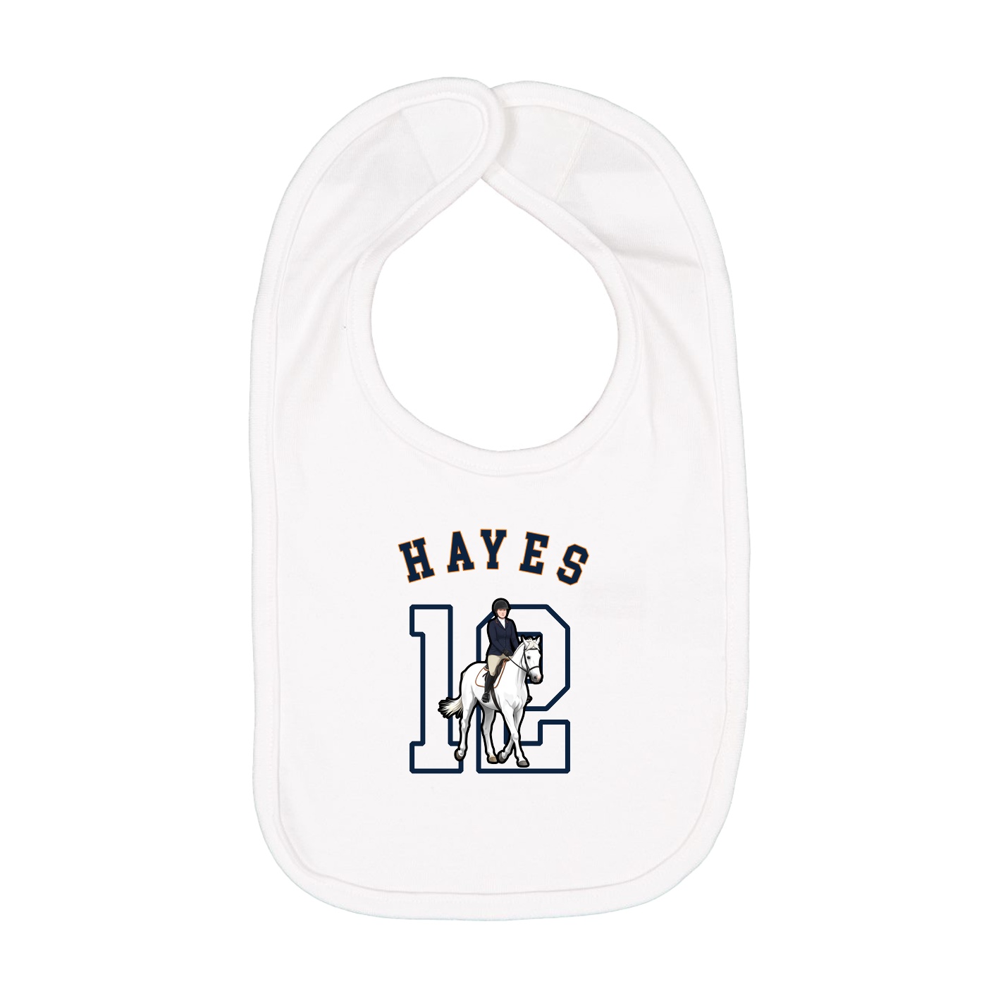 Infant Bib — Shirsey Arch in White