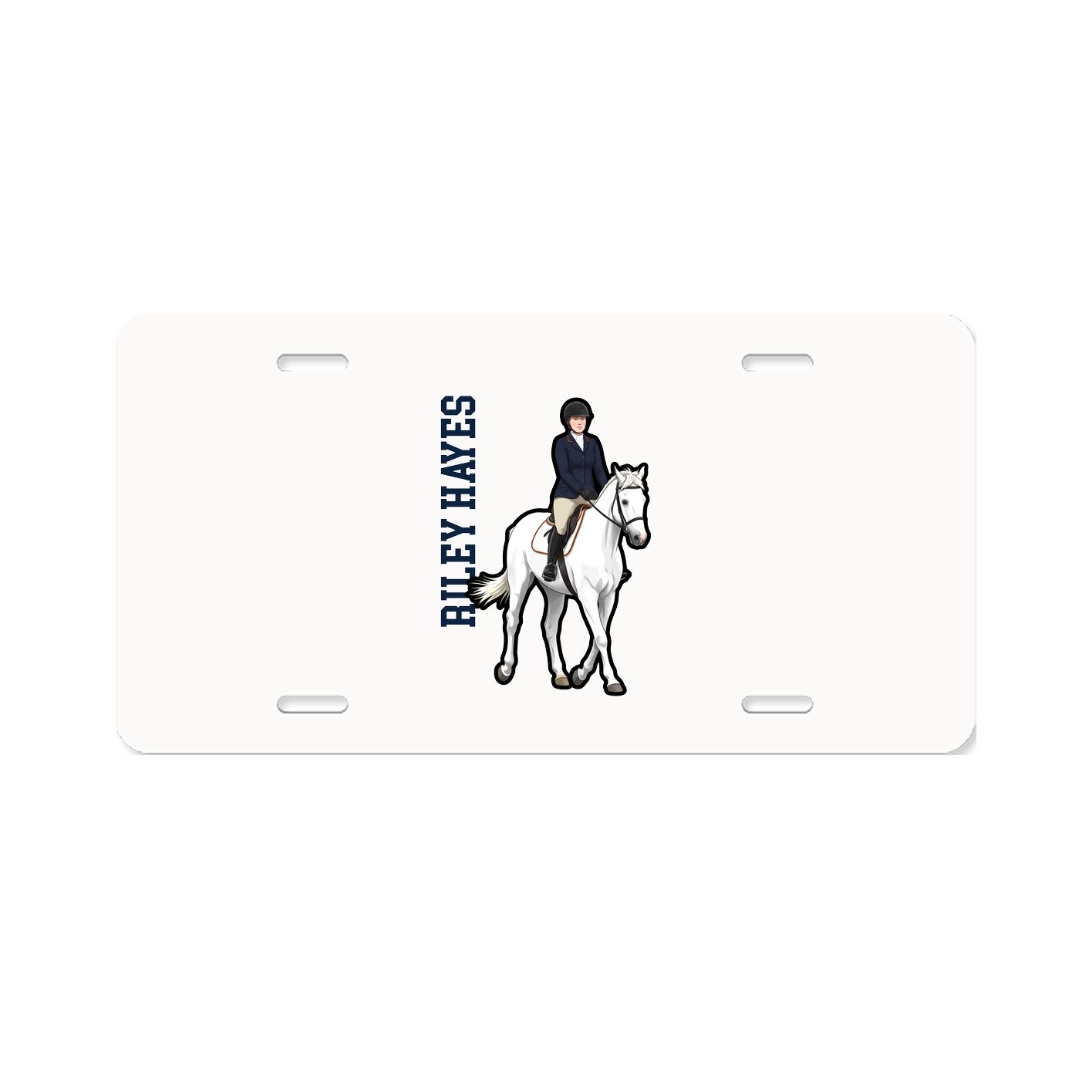 License Plate — Name Vertical in Classic