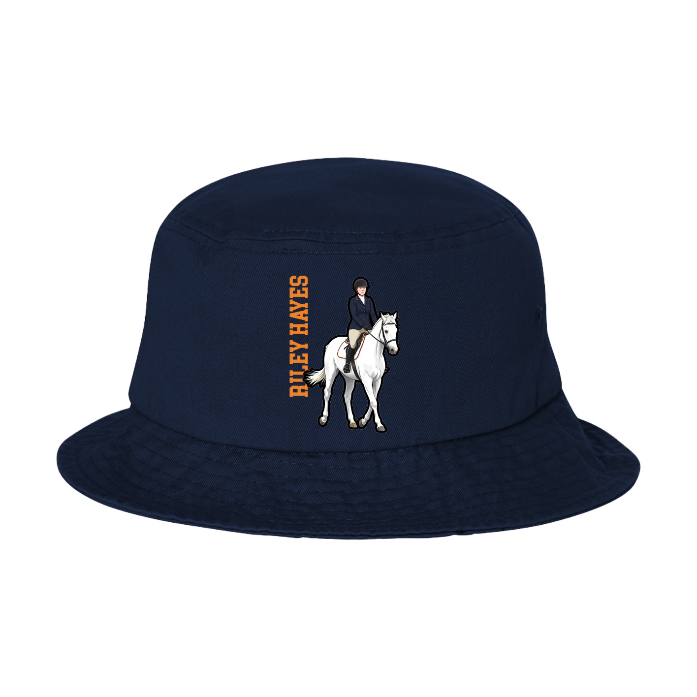Bucket Cap — Name Vertical in Navy