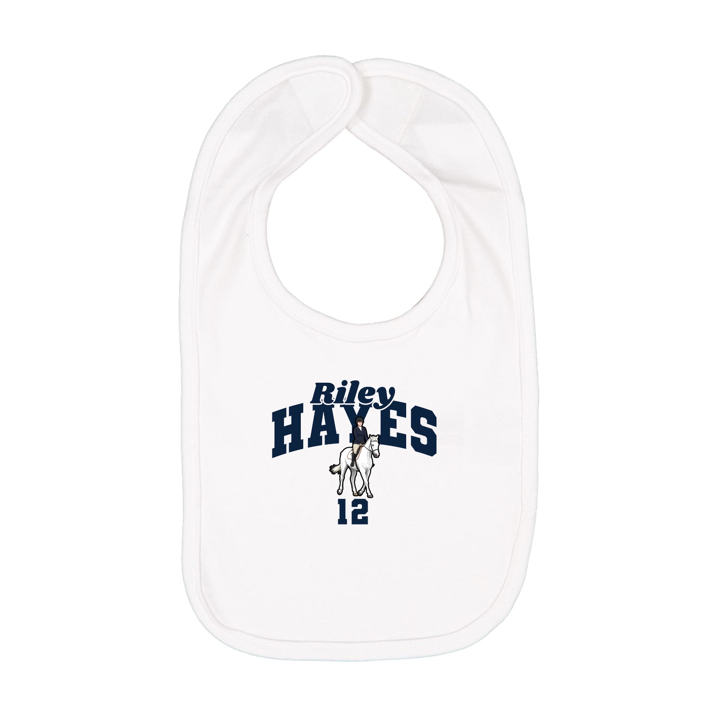 Infant Bib — Signature Arch in White