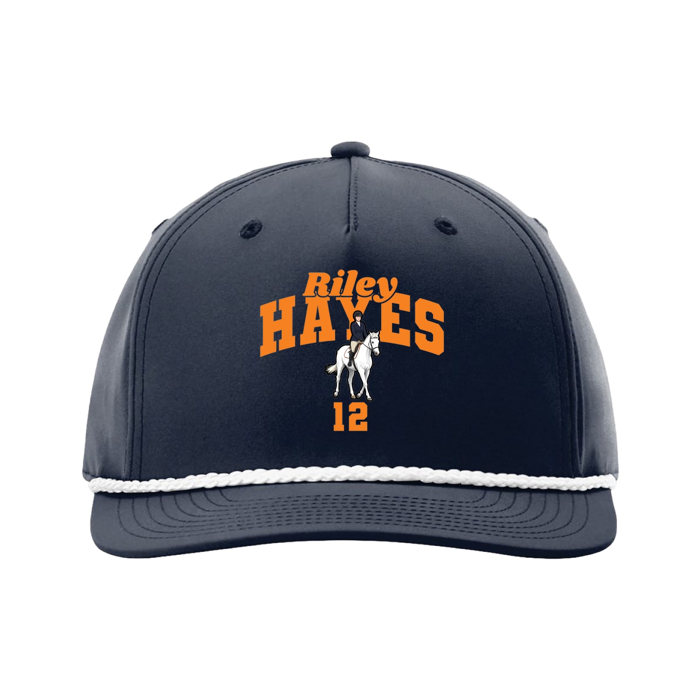 Five-Panel Classic Rope Cap — Signature Arch in Navy