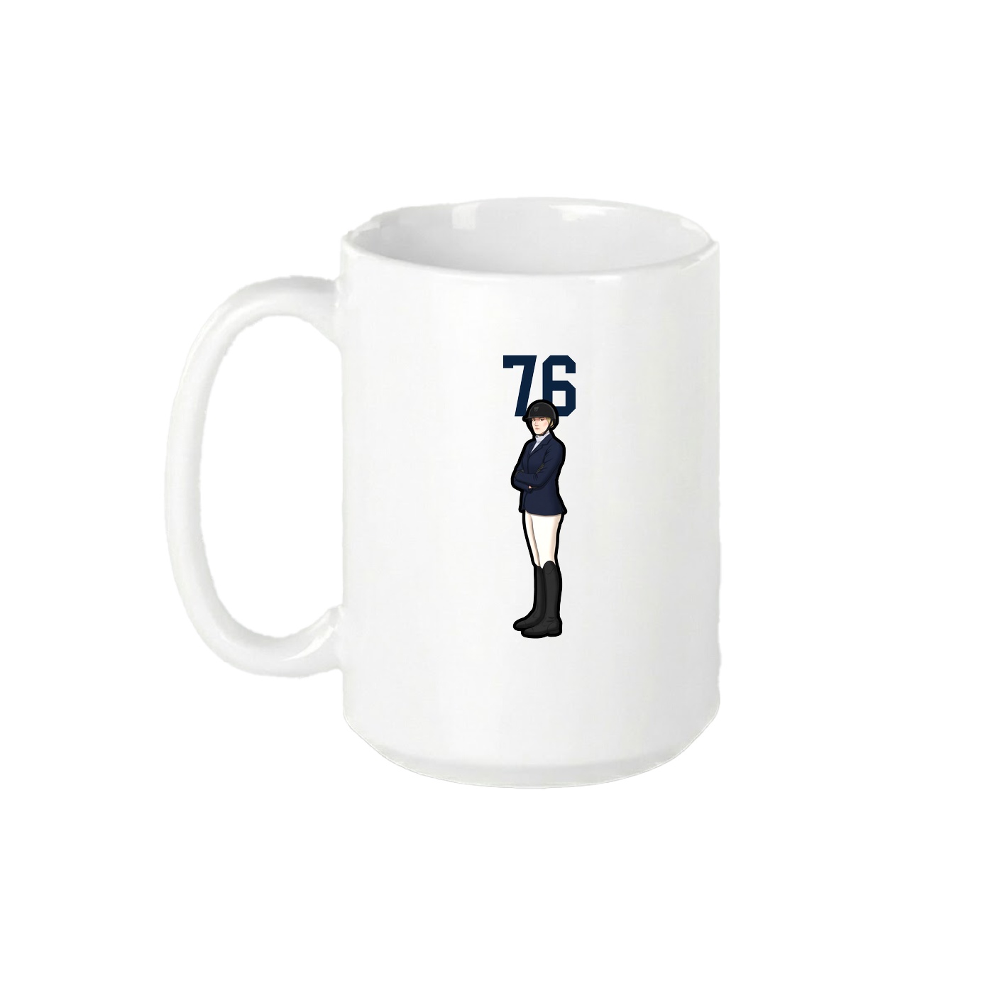 15oz Coffee Mug — Number Top in White
