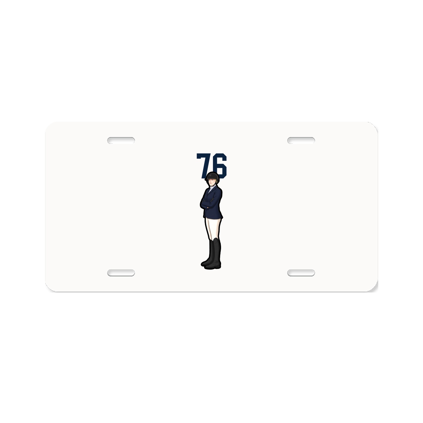 License Plate — Number Top in Classic