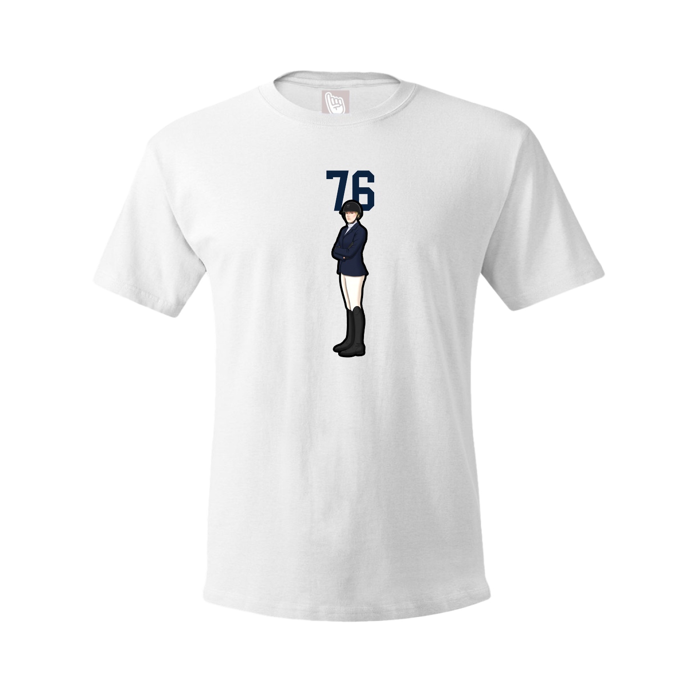 Youth Tee — Number Top in White