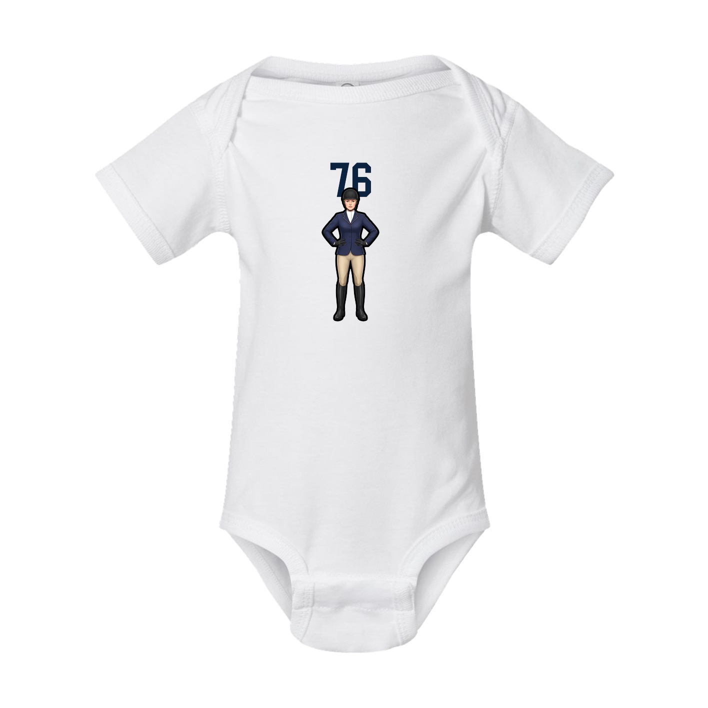 Baby Onesie — Number Top in White