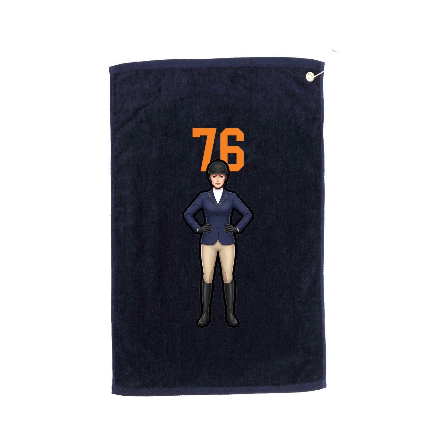 Golf Towel — Number Top in Navy