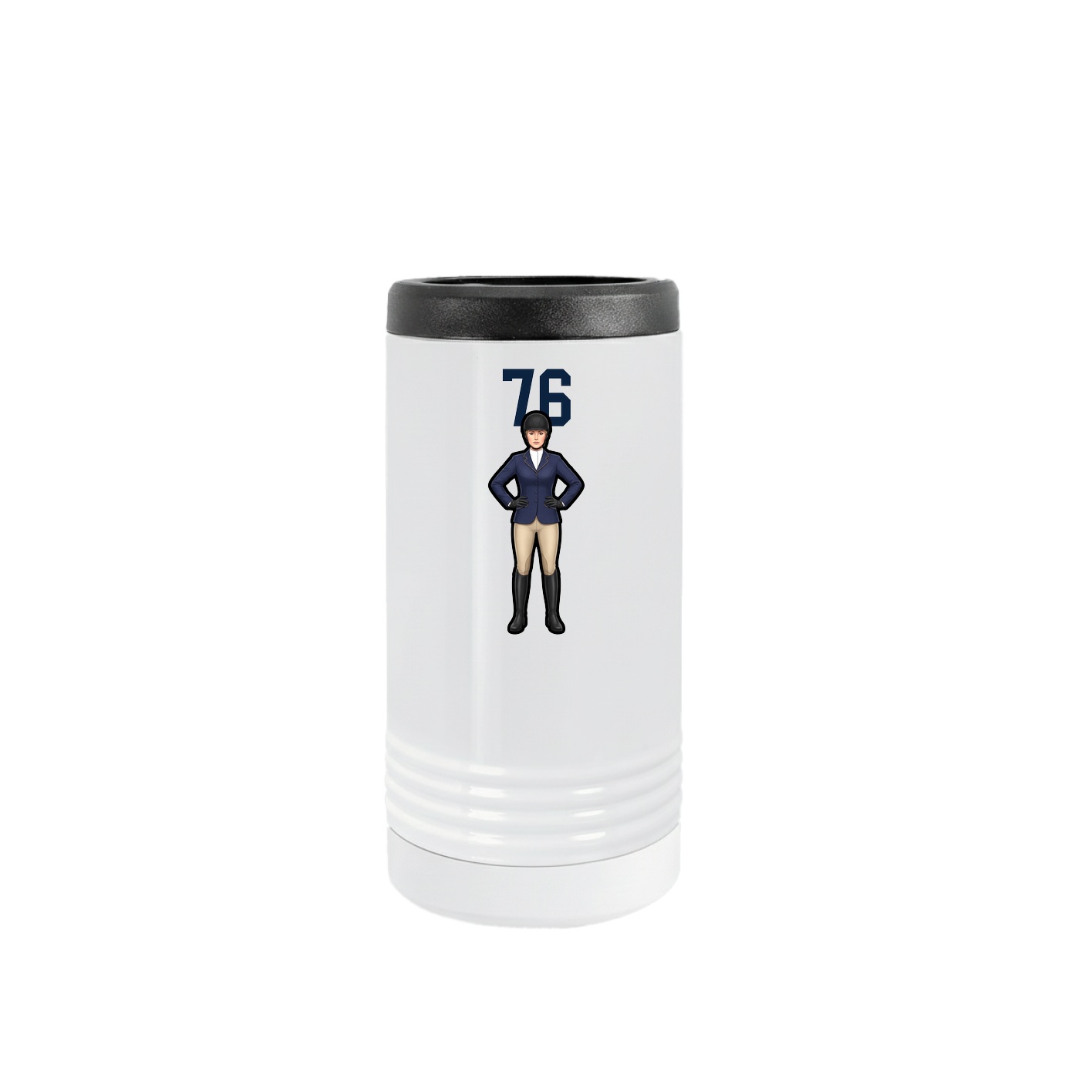 Slim Beverage Holder — Number Top in White