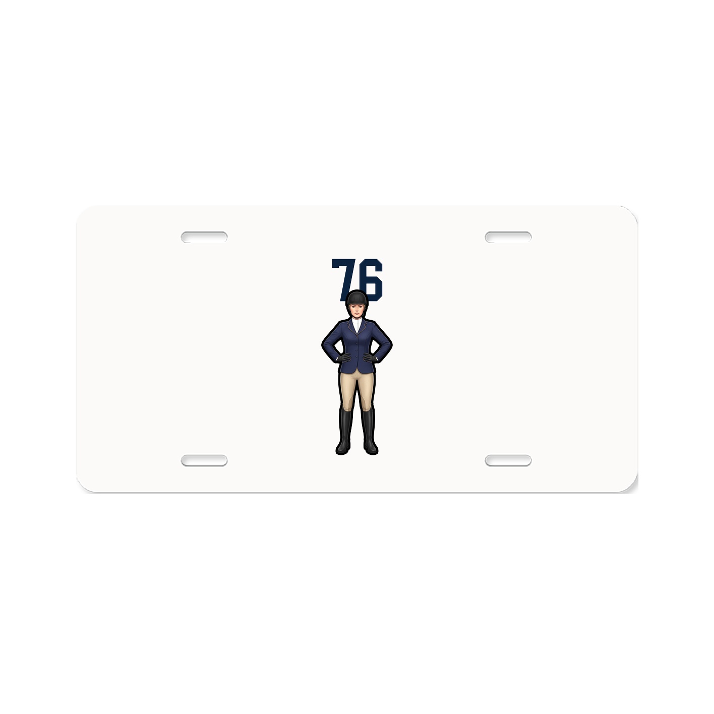 License Plate — Number Top in Classic