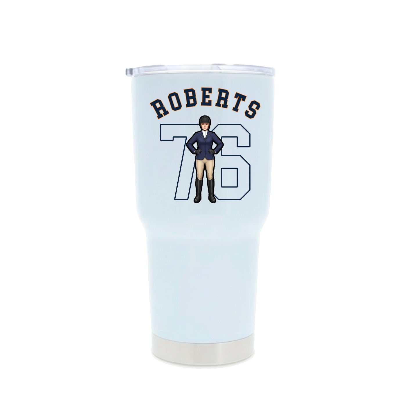 30oz Stainless Steel Tumbler — Shirsey Arch in White