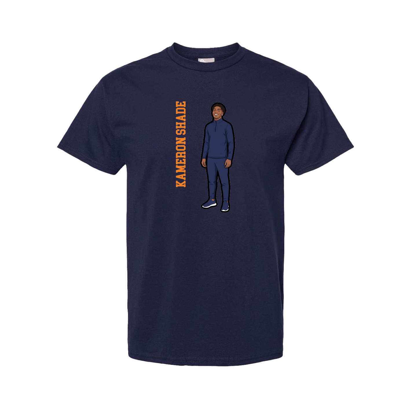 Youth Tee — Name Vertical in Navy