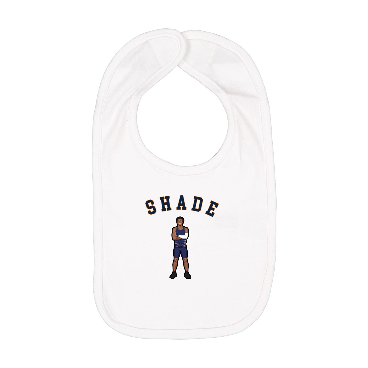 Infant Bib — Shirsey Arch in White