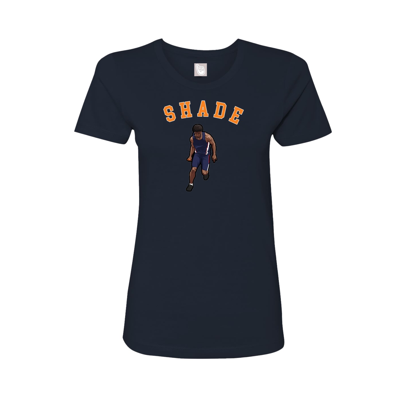 Fitted Women's Tee — Shirsey Arch in Navy