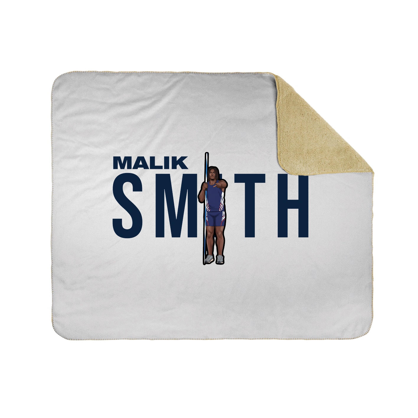 Throw Blanket — Player Name in White