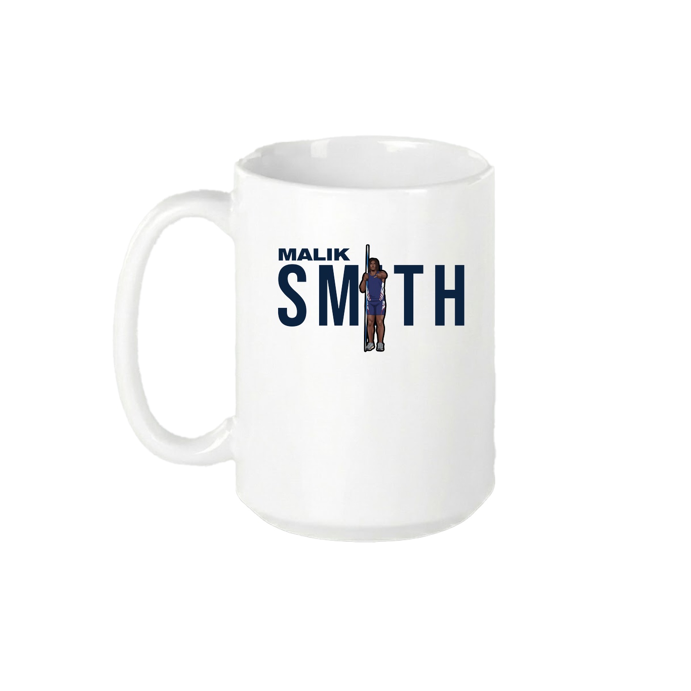 15oz Coffee Mug — Player Name in White