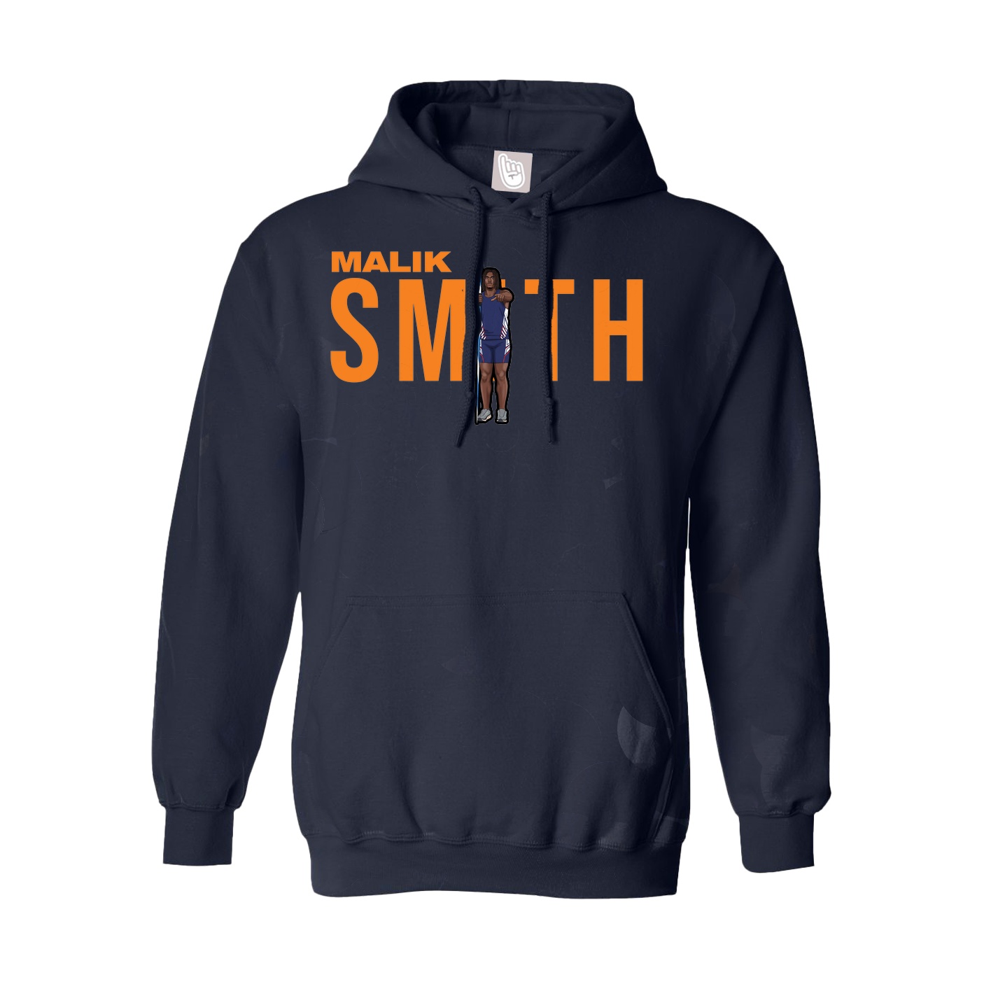 Youth Hoodie — Player Name in Navy