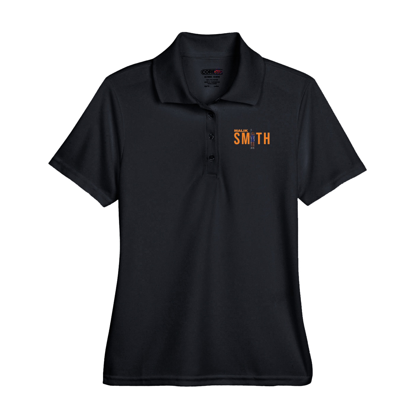 Performance Polo — Player Name in Black