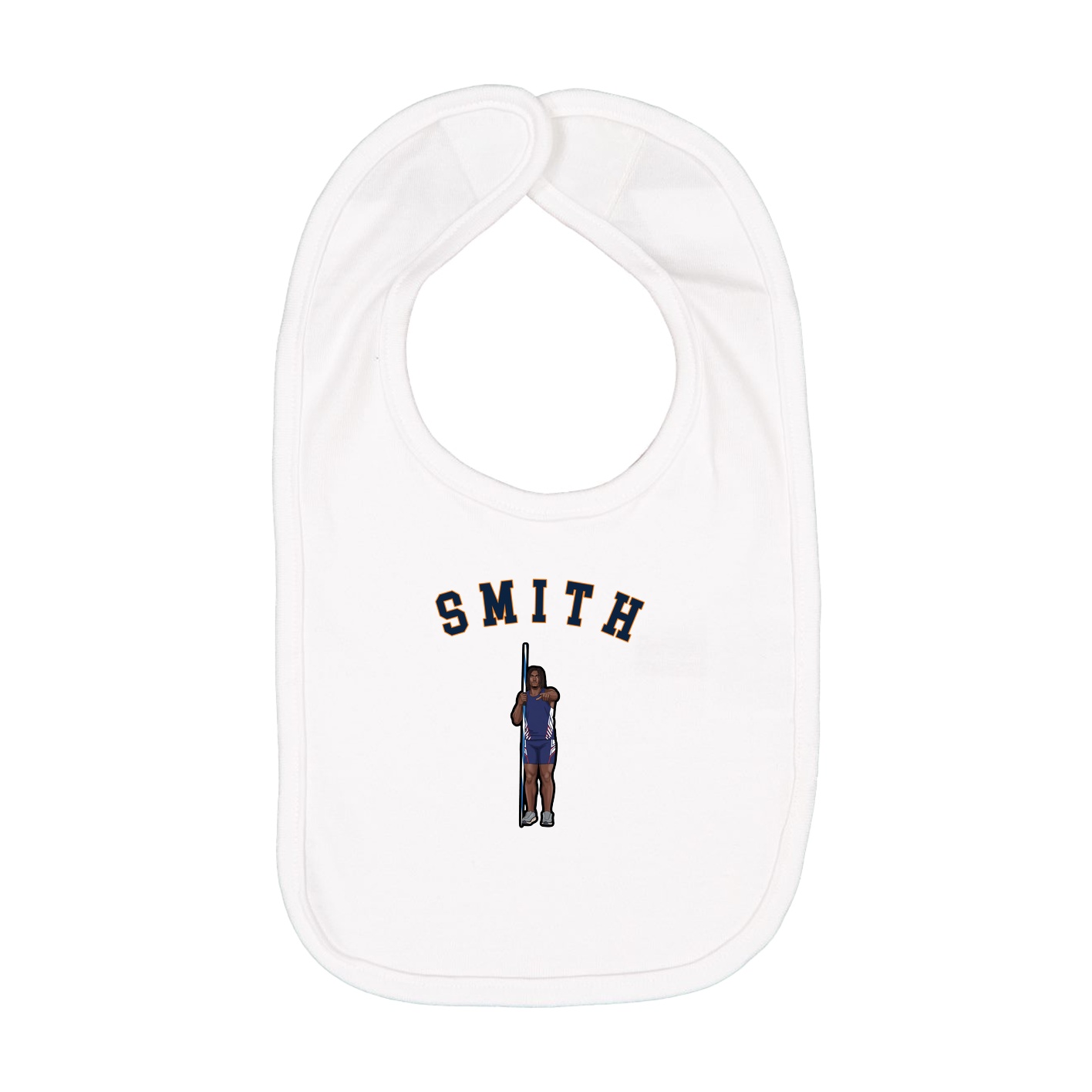 Infant Bib — Shirsey Arch in White
