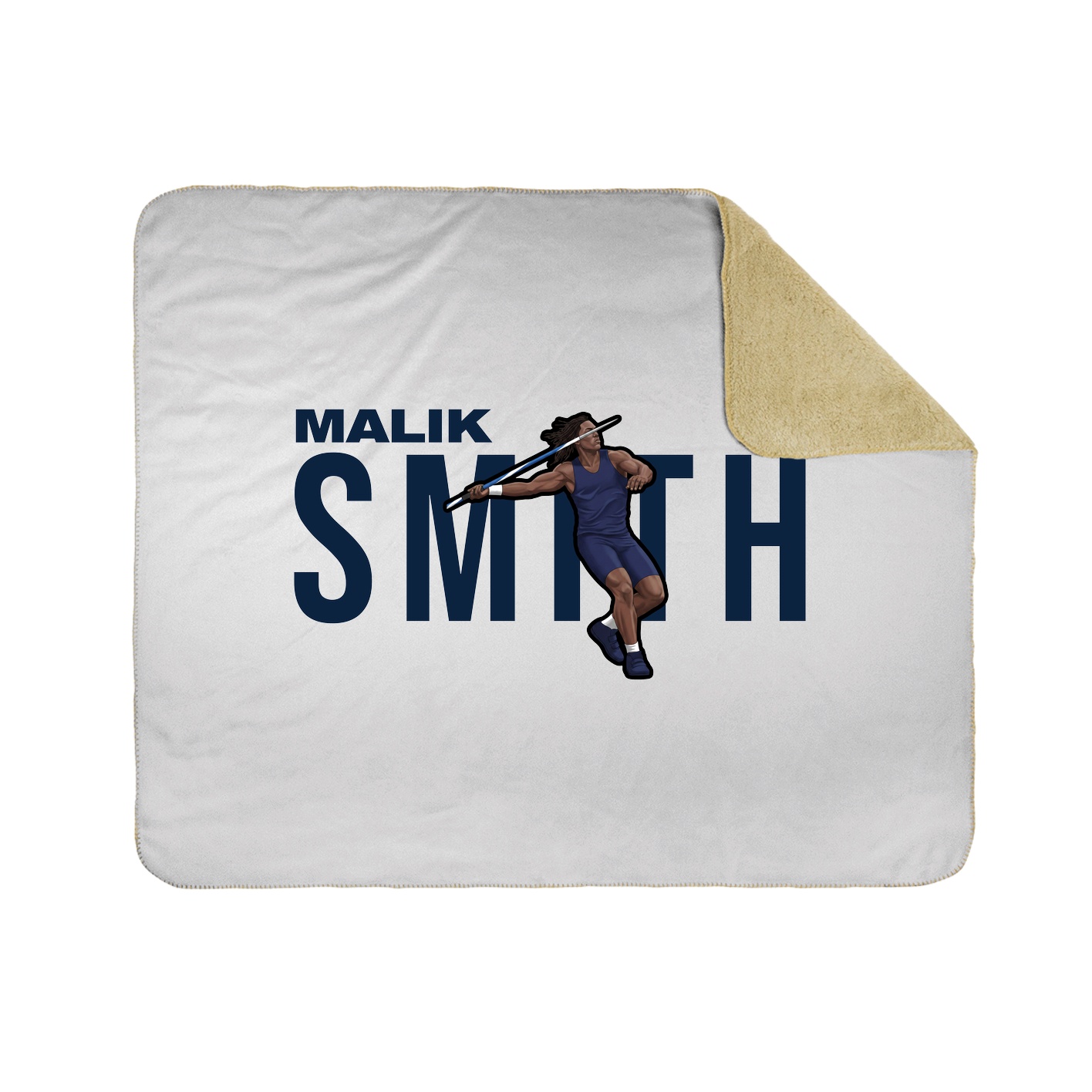 Throw Blanket — Player Name in White