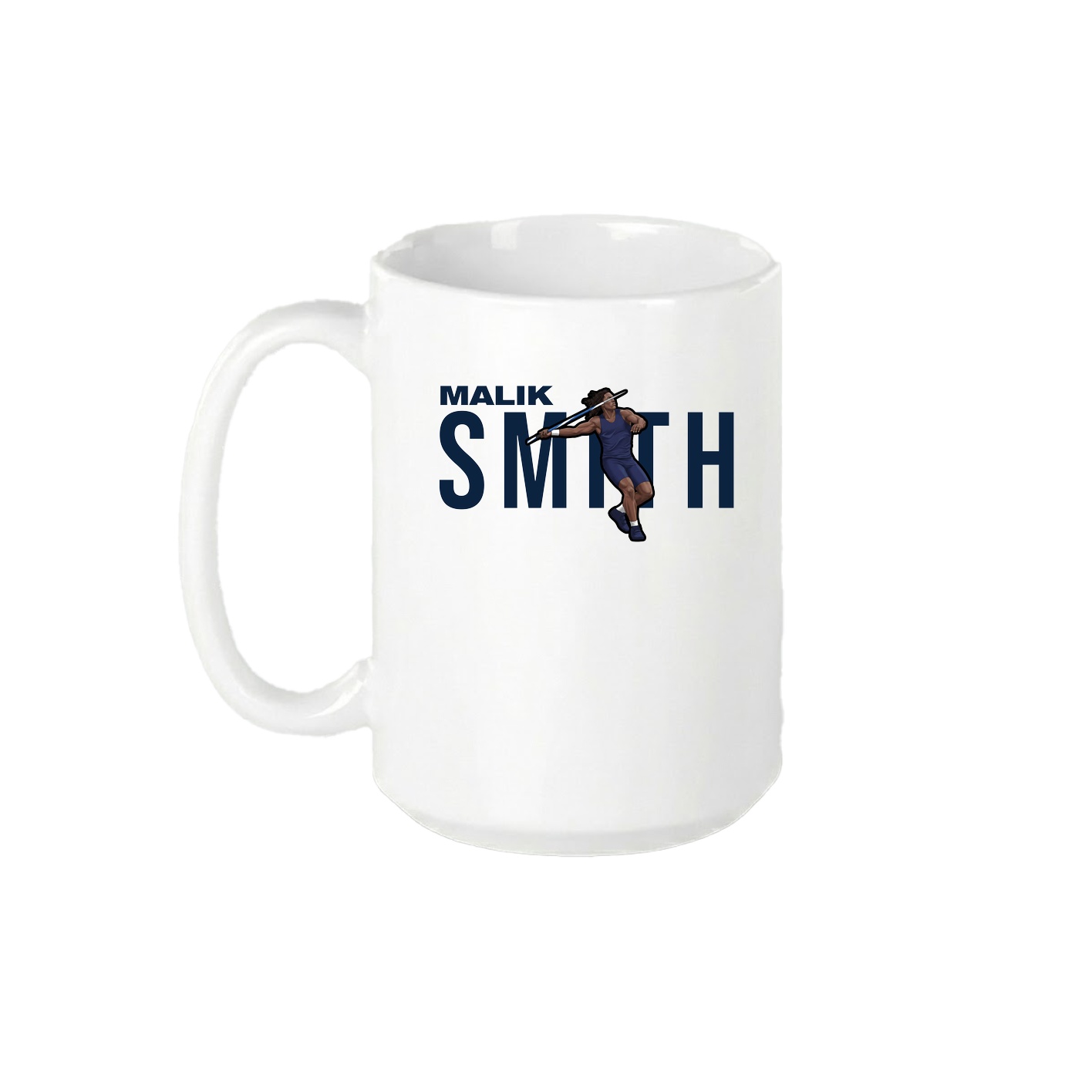 15oz Coffee Mug — Player Name in White