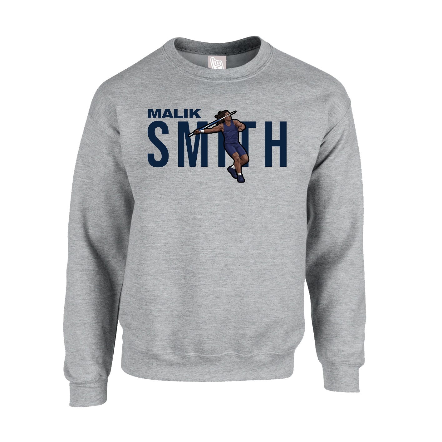 Fleece Crew — Player Name in Grey